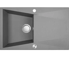 Granitinė virtuvinė plautuvė Laveo Grenada SBG_511T, Pilkas