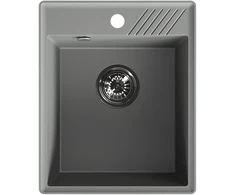 Granitinė virtuvinė plautuvė Laveo Hub SPH_V10Y, Volcano pilkas