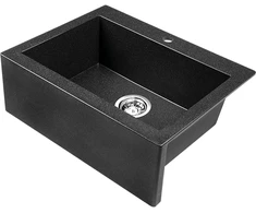 Granitinė virtuvinė plautuvė Laveo Komodo SBK_710T, Juodas