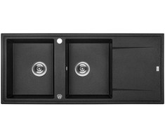Granitinė virtuvinė plautuvė Laveo Megalo SBE_721T, Juodas