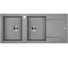 Granitinė virtuvinė plautuvė Laveo Megalo SBE_521T, Pilkas