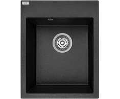 Granitinė virtuvinė plautuvė Laveo Monchichi SBO_710Y, Juodas