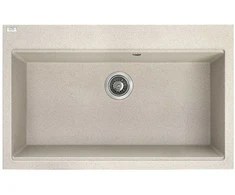 Granitinė virtuvinė plautuvė Laveo Tau SBT_4108, rusvai gelsvas