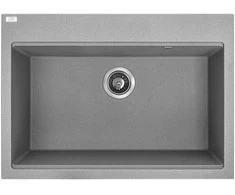 Granitinė virtuvinė plautuvė Laveo Tau SBT_5107, Pilkas