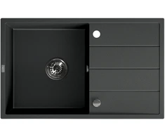 Granitinė virtuvinė plautuvė Laveo Wolin SPW_711T, Juodas