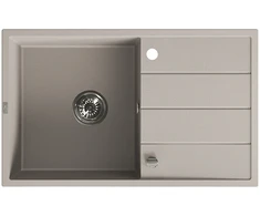 Granitinė virtuvinė plautuvė Laveo Wolin SPW_411T, rusvai gelsvas