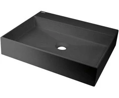 Granitinis praustuvas Deante Correo 50x40 cm, CQR_TU5S, Antracitas metalas