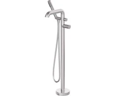 Grindinis vonios maišytuvas su dušeliu Deante Silia Hexa BHS_F17M, Brushed steel