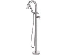 Grindinis vonios maišytuvas su dušeliu Deante Silia Hexa BHS_F17N, Brushed steel