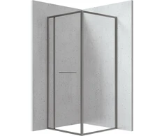 Kvadratinė dušo kabina Deante Square, 80x80 cm, Titanium