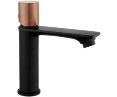 Mexen praustuvo maišytuvas Royo one, Low, Juodas/Rose Gold