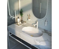 Pakabinamas veidrodis su rėmu Deante Silia ADI_A851, Bianco