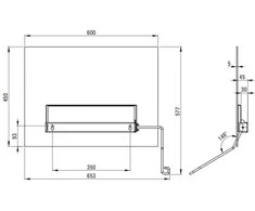 Pakreipiamas veidrodis Deante Lehnen, kairinis, 600x450 mm