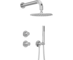 Potinkinis dušo komplektas Deante Silia Hexa NHS_F9YK, Brushed steel