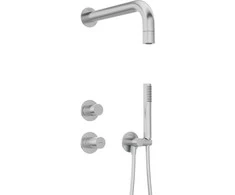 Potinkinis dušo komplektas Deante Silia Hexa NHS_F9XK, Brushed steel
