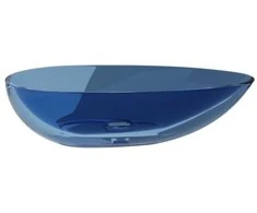 Praustuvas Besco Neya Mėlyna Wave, 60 cm, su juodu dangteliu