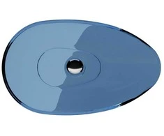 Praustuvas Besco Neya Mėlyna Wave, 60 cm, su chrome sifonu