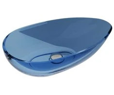 Praustuvas Besco Neya Mėlyna Wave, 60 cm, su chrome sifonu