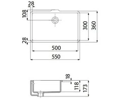 Praustuvas Deante Temisto CDT_6U5U, Baltas
