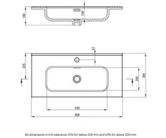 Praustuvas Deante Tubo - 80 cm, CTU_6U8M, Baltas