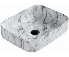 Praustuvas Mexen Carla 50 cm, Baltas Marble 3