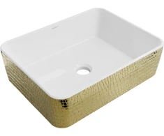 Praustuvas Mexen Catia 48 cm, Baltas/Gold pattern
