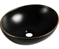 Praustuvas Mexen Elza, Juodas matt/Gold edge