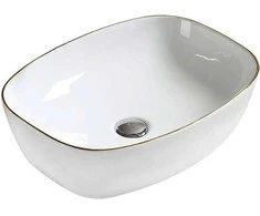 Praustuvas Mexen Lita, 49 cm, Baltas/Gold edge