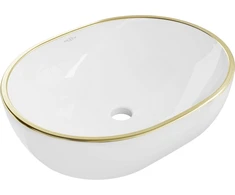 Praustuvas Mexen Viki 48 cm, Baltas/Gold edge