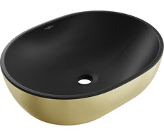 Praustuvas Mexen Viki 48 cm, Juodas matt/Gold