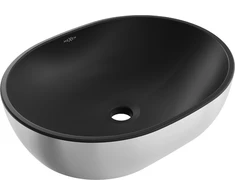 Praustuvas Mexen Viki 48 cm, Juodas matt/Sidabrinis