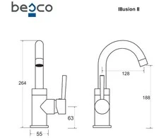 Besco Illusion II Chrome vandens maišytuvas