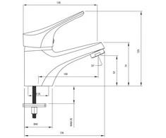 Neo Praustuvo maišytuvas Deante Joko ECO-cartridge, BOJE020M, Chrome