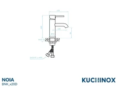 Praustuvo maišytuvas Kuchinox NOIA, BNK_020D, Chrome