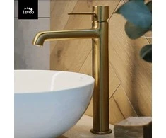 Praustuvo maišytuvas Laveo Pola High su klik-klak, Brushed Gold