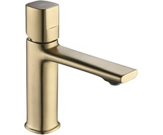 Praustuvo maišytuvas Laveo Tores Low su klik-klak, Brushed Gold