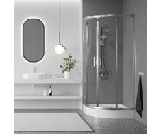 Pusapvalė dušo kabina Laveo Desna, 80x80 cm