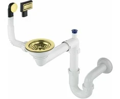 Sifonas granitinėms plautuvėms Deante Space-Saver ZXY_R949, Brushed auksinis
