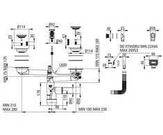 Sifonas plautuvėms Deante Space-Saver Lux ZXY_Z912, Auksinis