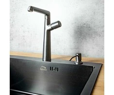 Skysto muilo/ploviklio dozatorius plautuvei Laveo Drop, Graphite