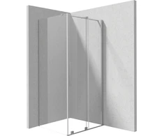 Stačiakampė dušo kabina Deante Prizma, 100x80 cm, Brushed steel