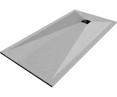 Stačiakampis dušo padėklas Mexen Stone+ su sifonu, Baltas, 180x90 cm