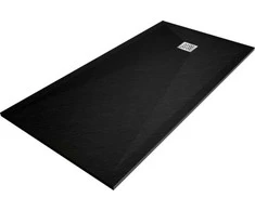 Stačiakampis dušo padėklas Mexen Stone+ su sifonu, Anthracite, 160x90 cm