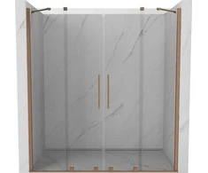 Stumdomos dušo durys Mexen Velar DUO, Brushed copper, 170 cm