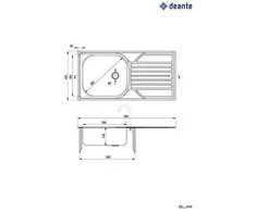 Virtuvinė plautuvė Deante Legato ZEL 3110, decor