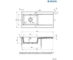 Virtuvinė plautuvė Deante Sabor ZCB_N113, Nero