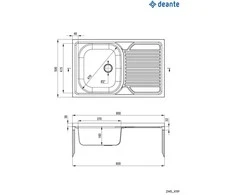 Virtuvinė plautuvė Deante Tango ZM5 011P, satin