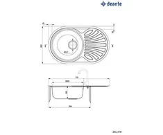 Virtuvinė plautuvė Deante Twist ZEU_311B, Decor