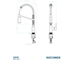 Virtuvinis maišytuvas Kuchinox LOCO, BQC_06SD, Chrome