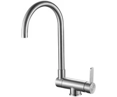 Virtuvinis maišytuvas Laveo Bona U BAB_268L, Brushed steel